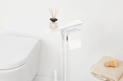 Brabantia BRA 303067 MindSet Fresh White Standlı Organizer Tuvalet Kağıdı Tutucusu ve Tuvalet Fırçası