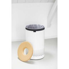 Brabantia BRA 104367 White Paslanmaz Çelik Çamaşır Sepeti 35L