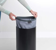 Brabantia BRA 120008 Black Paslanmaz Çelik Çamaşır Sepeti 35L