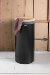 Brabantia BRA 120008 Black Paslanmaz Çelik Çamaşır Sepeti 35L