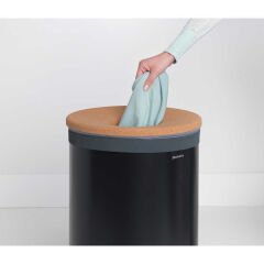 Brabantia BRA 120022 Black Paslanmaz Çelik Çamaşır Sepeti 60L