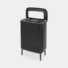 Brabantia BRA 200564 BO Siyah Plastik Kapaklı Çamaşır Sepeti 2x45L