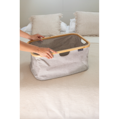 Brabantia BRA 118180 Grey Katlanabilir Dikdörtgen Kumaş Çamaşır Sepeti 40L