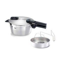 Fissler Vitaquick Premium 3,5 Litre Düdüklü Tencere + Buharda Pişirme Aparatı