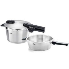 Fissler Vitaquick Premium 4,5+2,5 Litre Düdüklü Tencere + Buharda Pişirme Aparatı