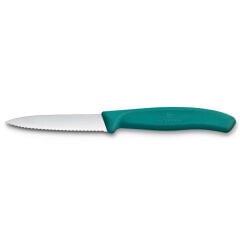 Victorinox 6.7634.C1 Swiss Classic 8cm Tırtıklı Soyma Bıçağı Yeşil