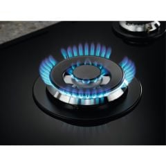 Electrolux KGG75362K Wok Gözlü Siyah Cam Ankastre Ocak