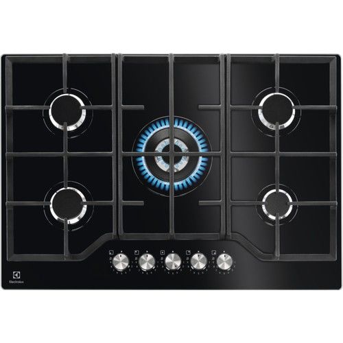 Electrolux KGG75362K Wok Gözlü Siyah Cam Ankastre Ocak