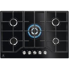 Electrolux KGG75362K Wok Gözlü Siyah Cam Ankastre Ocak