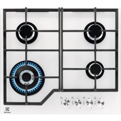 Electrolux KGG64362W StepPower 60 cm Döküm Izgaralı Beyaz Cam Gazlı Ocak