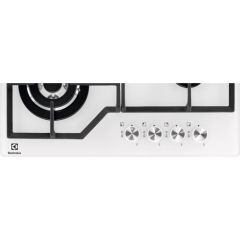 Electrolux KGG64362W StepPower 60 cm Döküm Izgaralı Beyaz Cam Gazlı Ocak