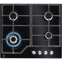 Electrolux KGG64362K StepPower 60 cm Döküm Izgaralı Siyah Cam Gazlı Ocak