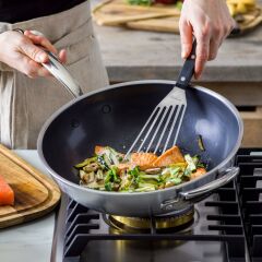 GreenPan CC003821-001 Premiere Thermolon Pro Çelik Wok Tava Ø30 CM
