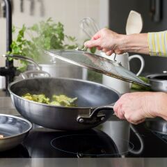 GreenPan CC003821-001 Premiere Thermolon Pro Çelik Wok Tava Ø30 CM