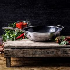 GreenPan CC003821-001 Premiere Thermolon Pro Çelik Wok Tava Ø30 CM