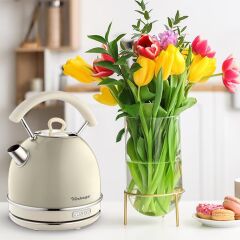 Ariete 2877/03 Vintage Dom Çelik Kettle - Bej | 2000W | 1.7 Lt.