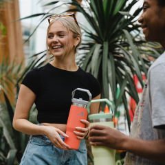 Stanley The IceFlow™ Flip Straw Tumbler 0.89 LT Pipetli Termos | Açık Mercan