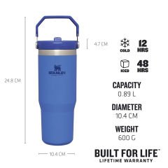 Stanley The IceFlow™ Flip Straw Tumbler 0.89 LT Pipetli Termos | İris