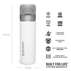 Stanley The Quick Flip Paslanmaz Çelik Termos 0.70 LT | Beyaz