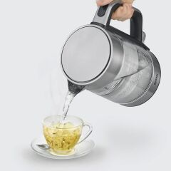 Severin WK-3420 Cam Hazneli Su Isıtıcısı Kettle 1.7 L Gri