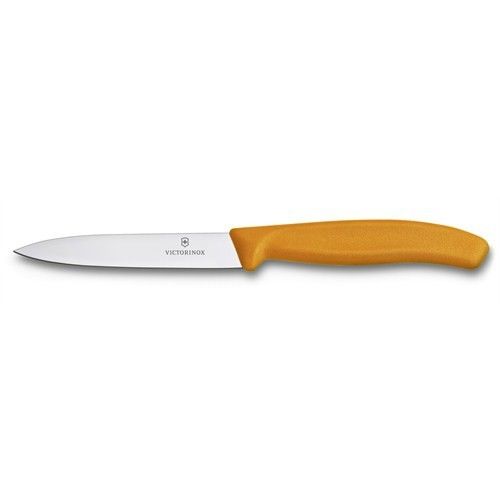 Victorinox 10Cm Soyma Bıçağı (Düz Ağızlı) - Turuncu