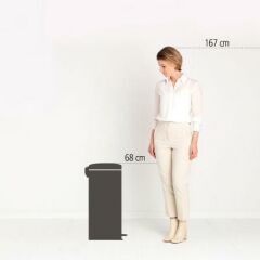 Brabantia Çöp Kutusu 30 LT Pedallı Siyah Newicon