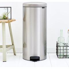 Brabantia Çöp Kutusu 30 LT Pedallı Mat Çelik Parmak İzi Korumalı Newicon