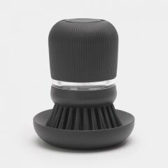 Brabantia Bulaşık Fırçası – Sabun Dağıtıcılı Koyu Gri