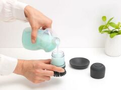 Brabantia Bulaşık Fırçası – Sabun Dağıtıcılı Koyu Gri