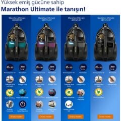 Philips XB9125/07 Marathon Ultimate Torbasız Süpürge